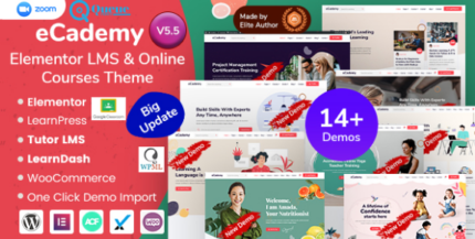 eCademy v6.5 - Elementor LMS & Online Courses Theme