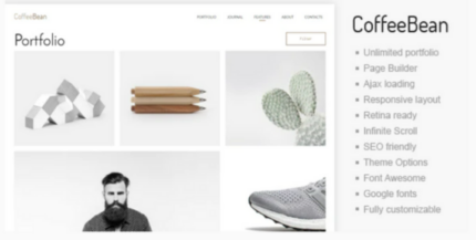 CoffeeBean - Easy & Simple Portfolio for Freelancers, Studios and Photographers
