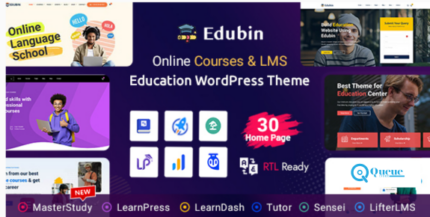 Edubin (v9.3.11) Education LMS WordPress Theme