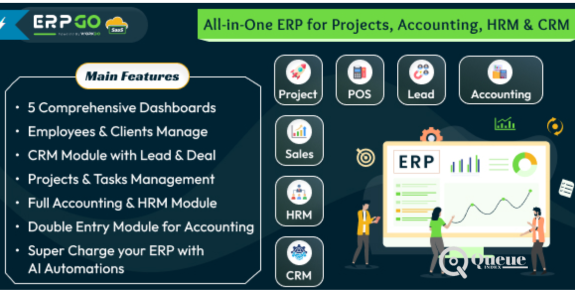 ERPGo SaaS (v7.6) All In One Business ERP With Project, Account, HRM & CRM [Activated]