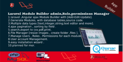 Dashboard Builder v4.1 - CRUD, Users, Roles, Permission, Files Manager, Invoices