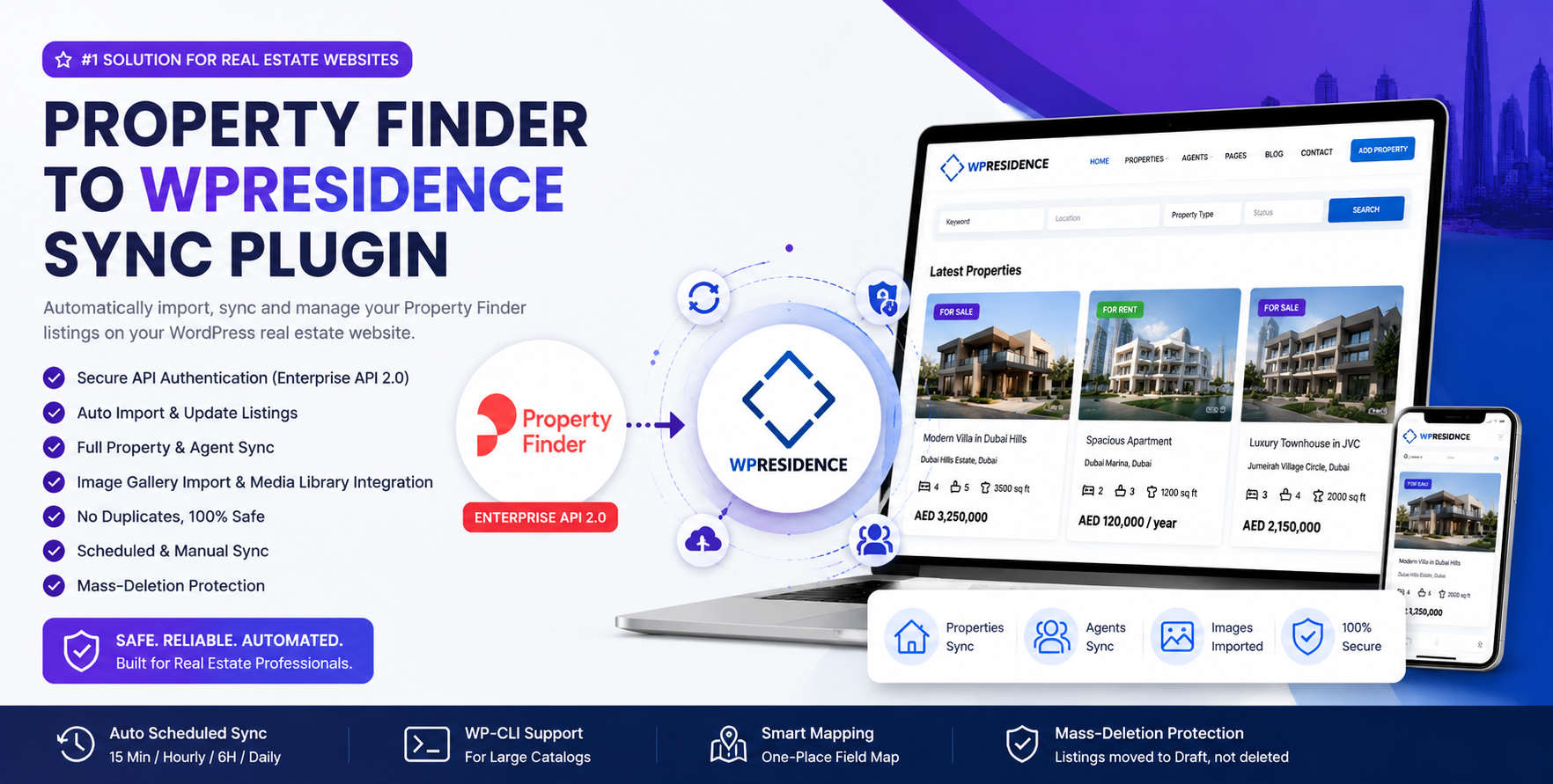 Property Finder to WpResidence Sync Plugin